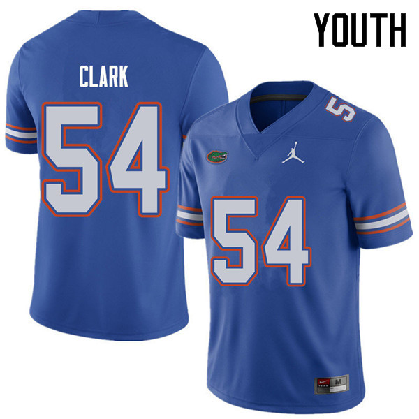 Jordan Brand Youth #54 Khairi Clark Florida Gators College Football Jerseys Sale-Royal - Click Image to Close